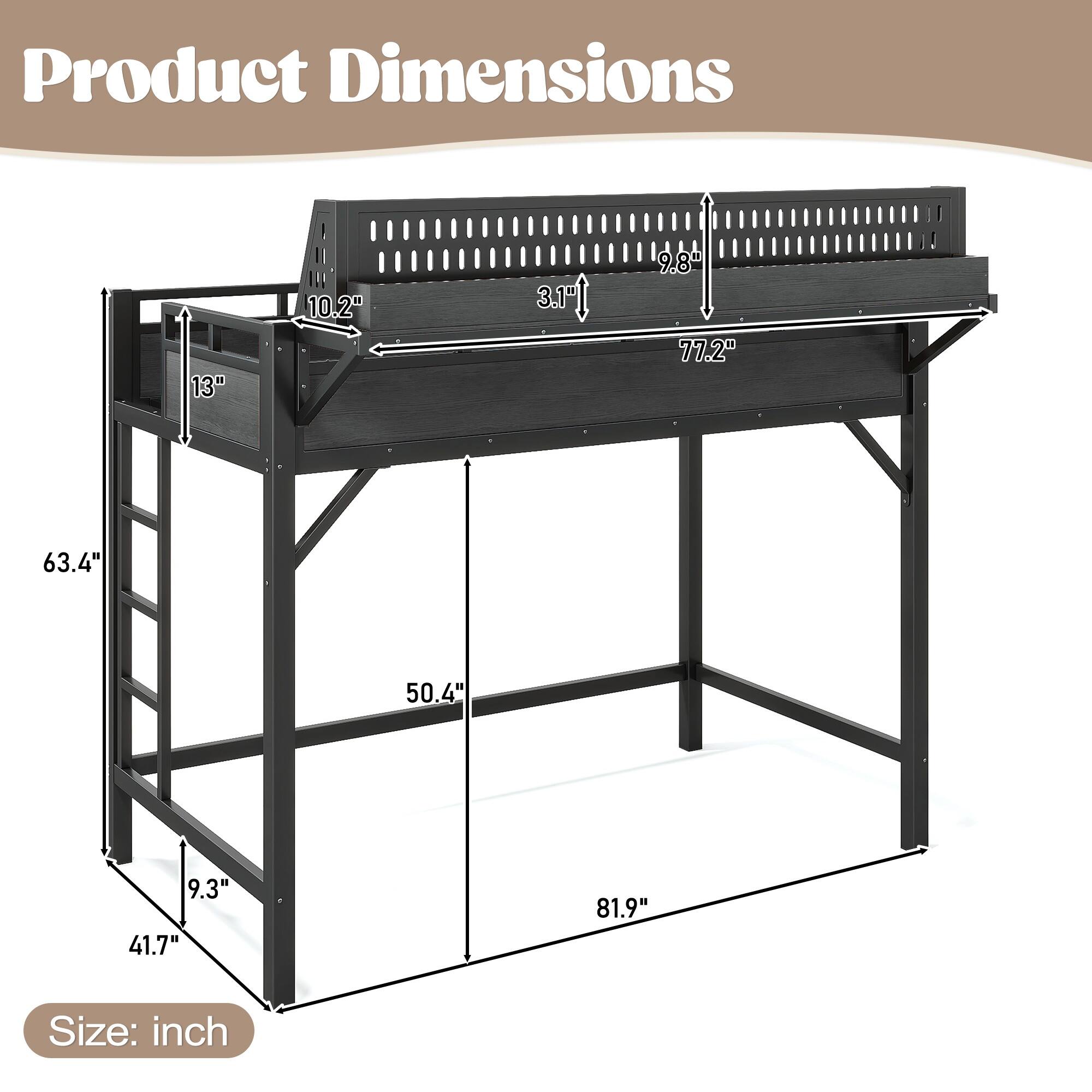 Product Dimensions: 13" x 10.2" x 3.1" x 3.1" x 9.8" x 77.2" x 63.4" x 50.4" x 9.3" x 41.7" x 81.9"  
Size: inch