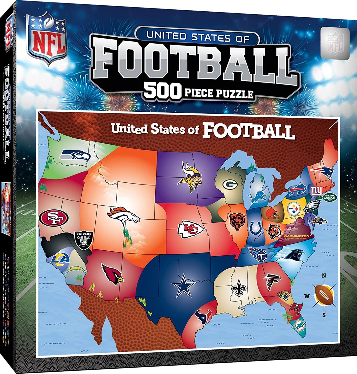 NFL: UNITED STATES OF FOOTBALL 500 PIECE PUZZLE  
United States of FOOTBALL