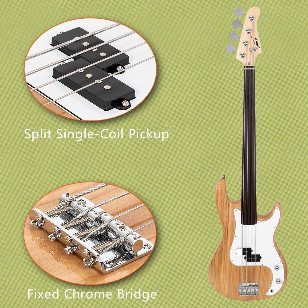 Split Single-Coil Pickup  
Fixed Chrome Bridge