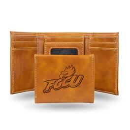 Rico Industries - Florida Gulf Coast Eagles Laser Engraved Brown Trifold Wallet - Multi