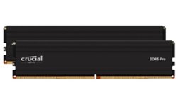 Crucial - Pro 64GB (2x32GB) DDR5 5600MHz C46 UDIMM Desktop Memory - Black - Front_Zoom