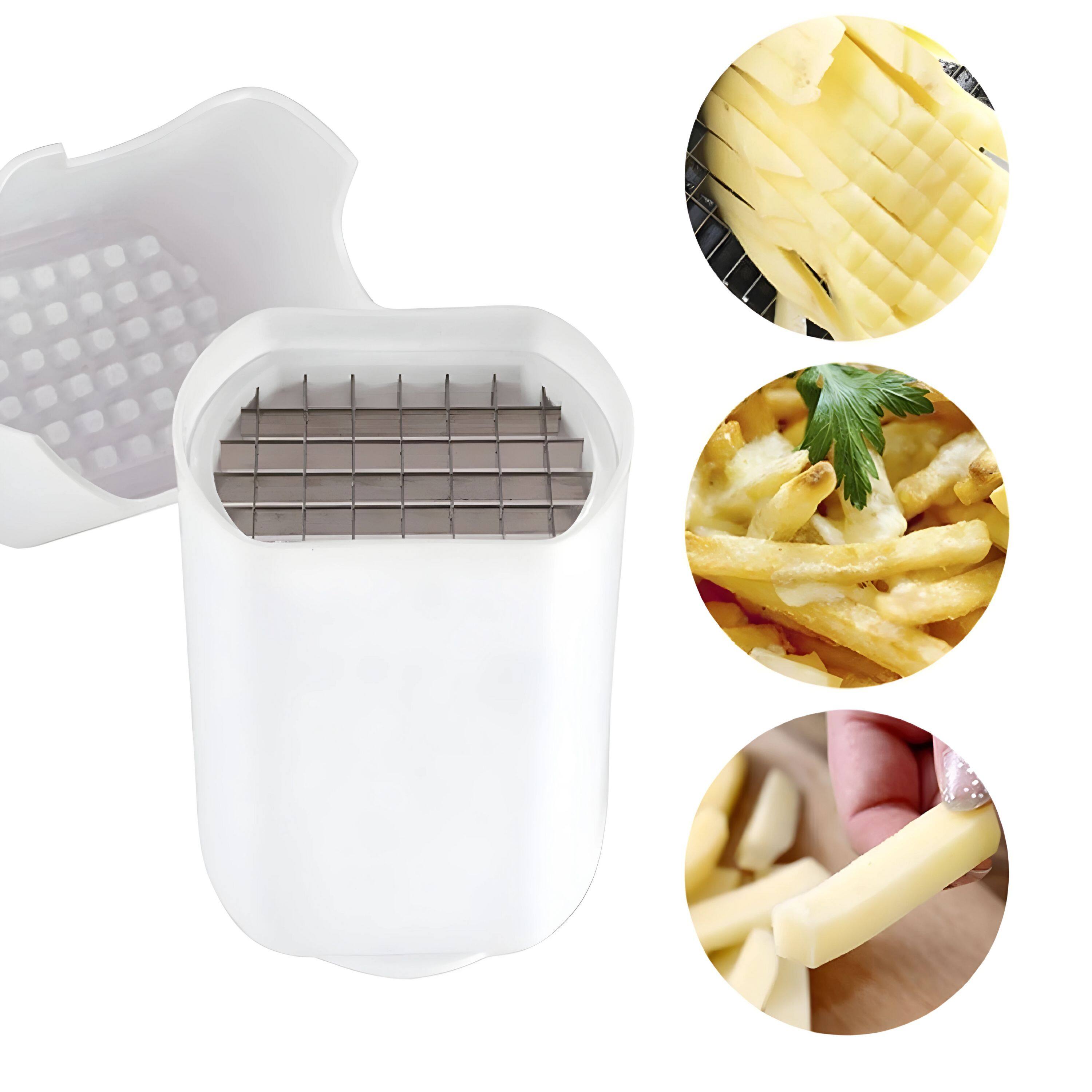 Left. Kitcheniva - Multipurpose Potato Fries Vegetable Cutter Kitchen Tool - White.