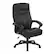 Angle. Office Star Products - Black Executive Faux Leather High Back Chair with Contrast Stitching - Black.