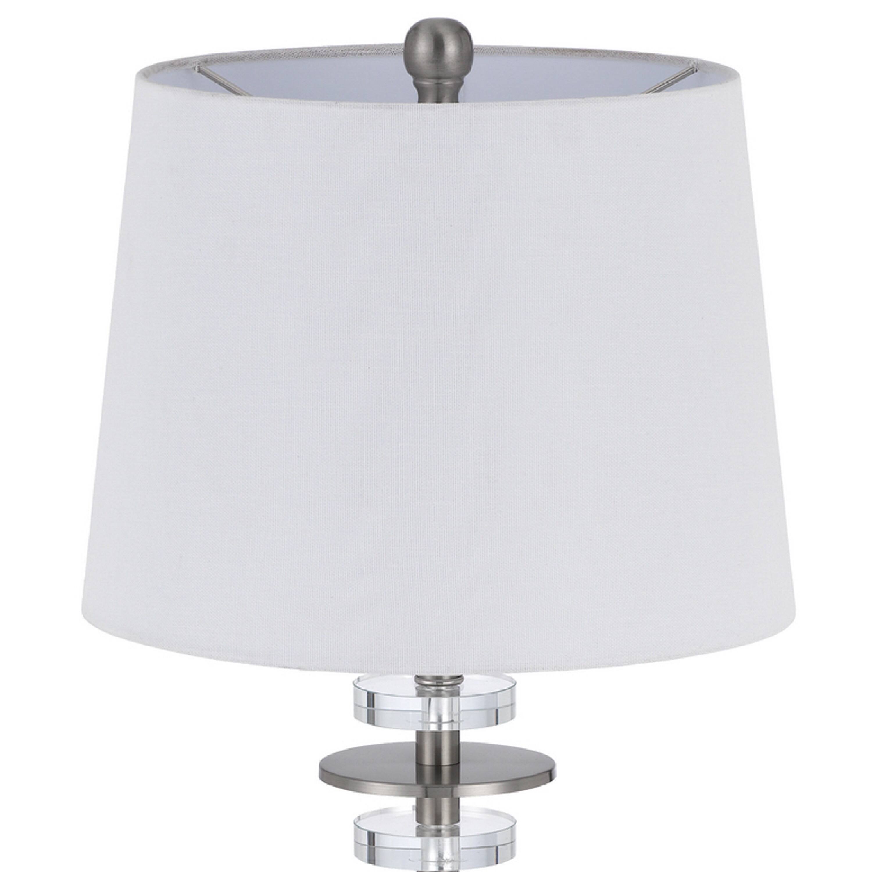 Manhattan Lane Tika Table Lamp Set of 2, Crystal Rings and Brushed ...