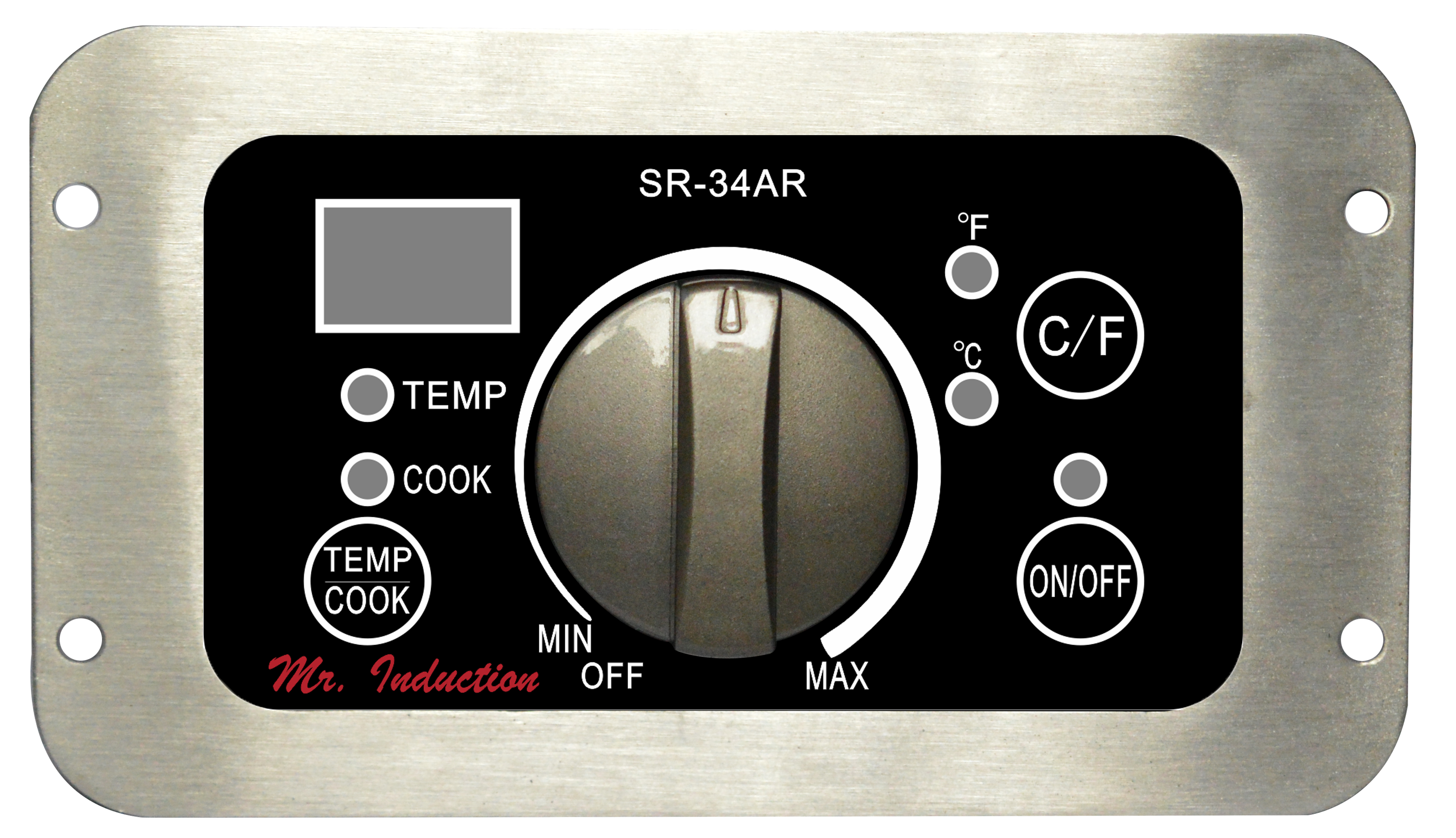 SR-34AR

TEMP COOK

Mr. Induction

TEMP COOK

MIN OFF MAX

C/F

°C °F

ON/OFF