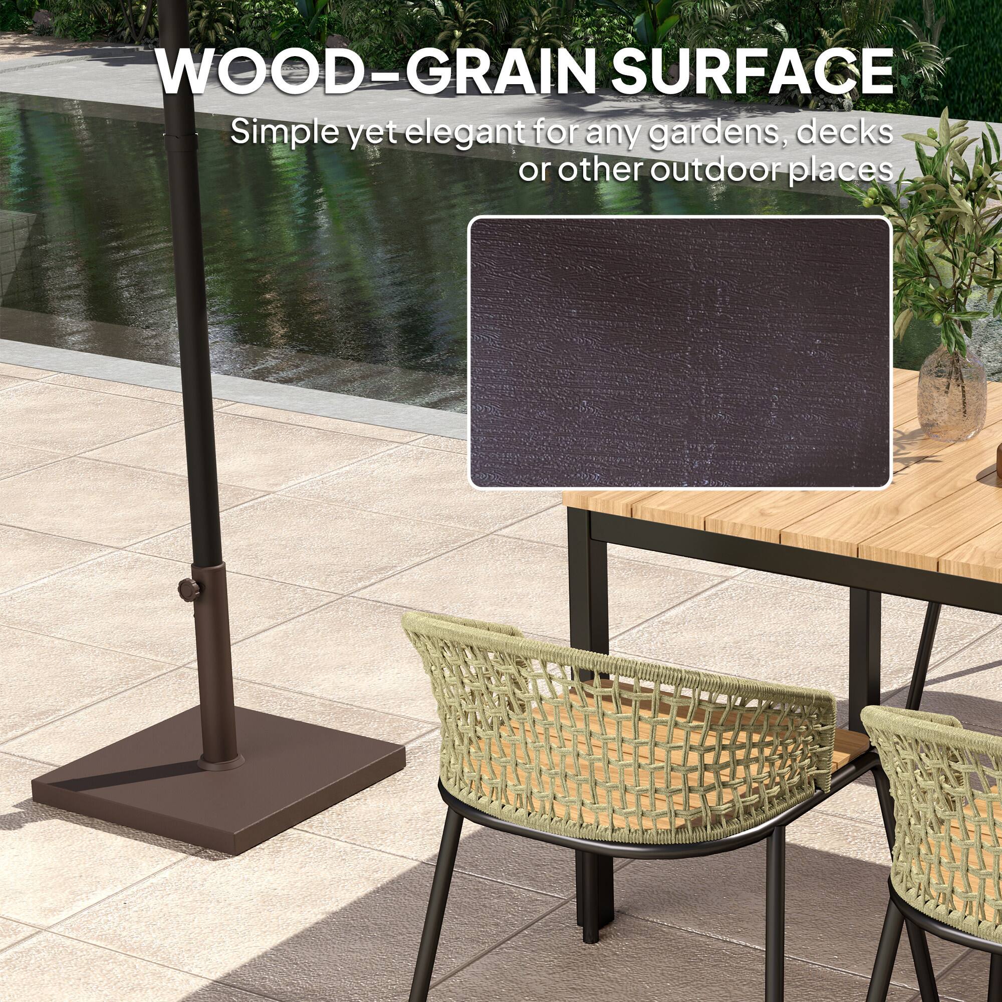 WOOD-GRAIN SURFACE
Simple yet elegant for any gardens, decks or other outdoor places