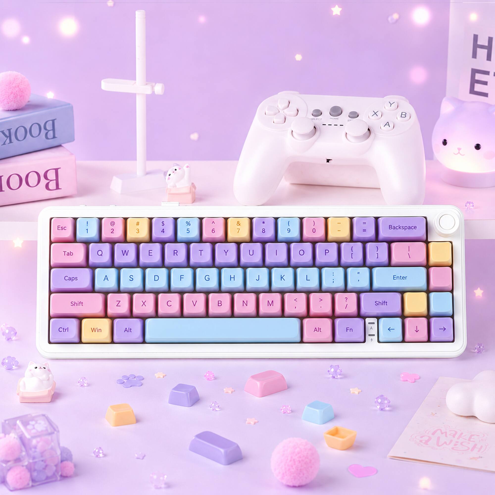 BOOK Boo | Esc 1
2
# 3
$ 4
% 5
& 6
* 7
( 8
) 9
0
SELECT
HOME
Backspace
Y
X
A
H
E
Tab
Q
W
E
R
T
Y
U
I
O
P
Caps
A
S
D
F
G
H
J
K
L
Enter
Shift
Z
X
C
V
B
N
M
Shift
Ctrl
Win
Alt
Alt
Fn

a WiSH MAKE
