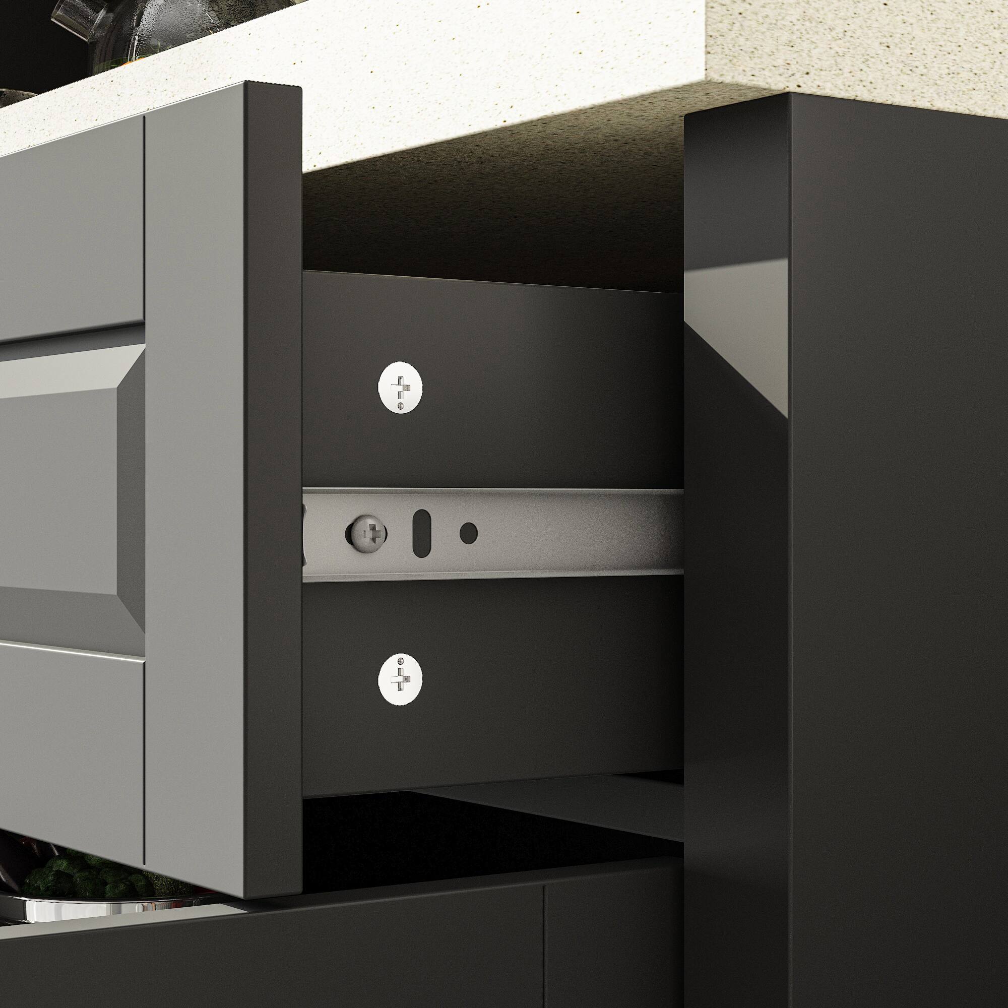 Alt View 8. FUFU & GAGA - FUFU&GAGA Multi - Tier Kitchen Storage Cabinet: All - in - One Organization for Living Spaces - Black.