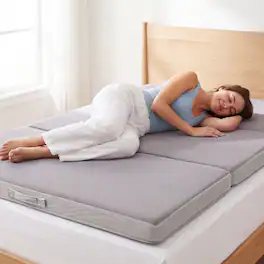 Best Choice Products - 4in Portable Full-Size Mattress Topper, Tri-Fold Mattress Pad - Gray