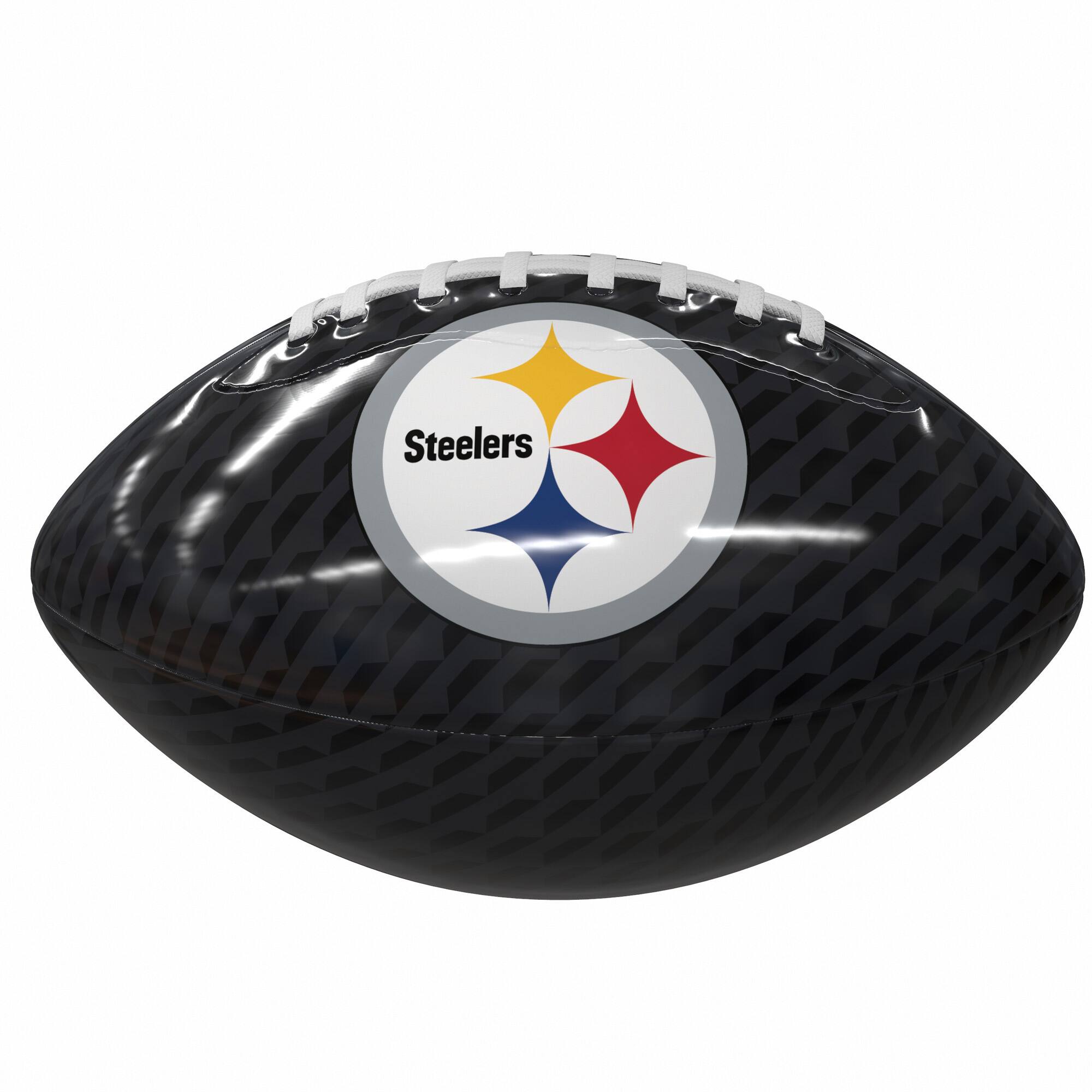 Front. Logo Brands - Pittsburgh Steelers Rubber Glossy Mini Football - Multicolor.