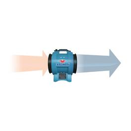 XPOWER - Variable Speed 8" Diameter Industrial Confined Space Ventilator Fan - Blue