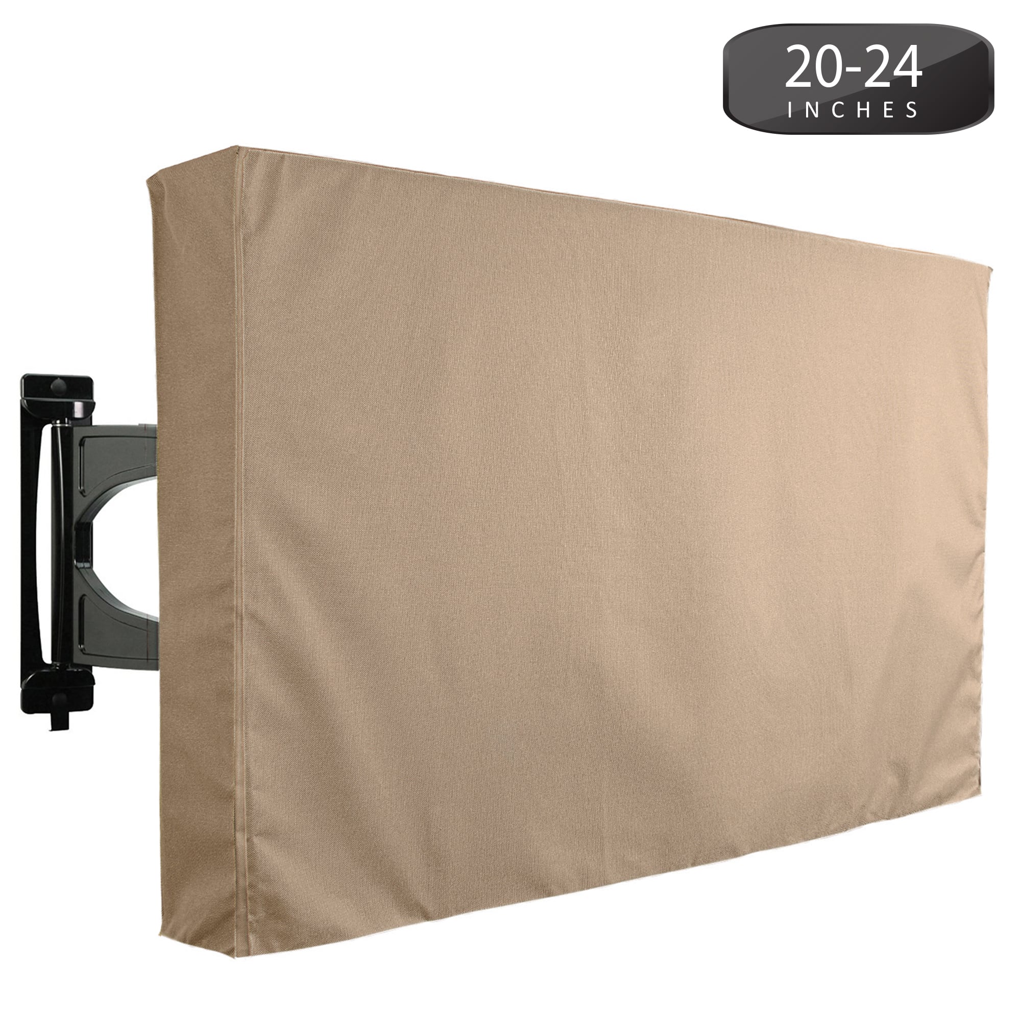 KHOMO GEAR - Outdoor TV Cover 22" x 24" – Weatherproof Protector for Flat Screen TVs - Brown