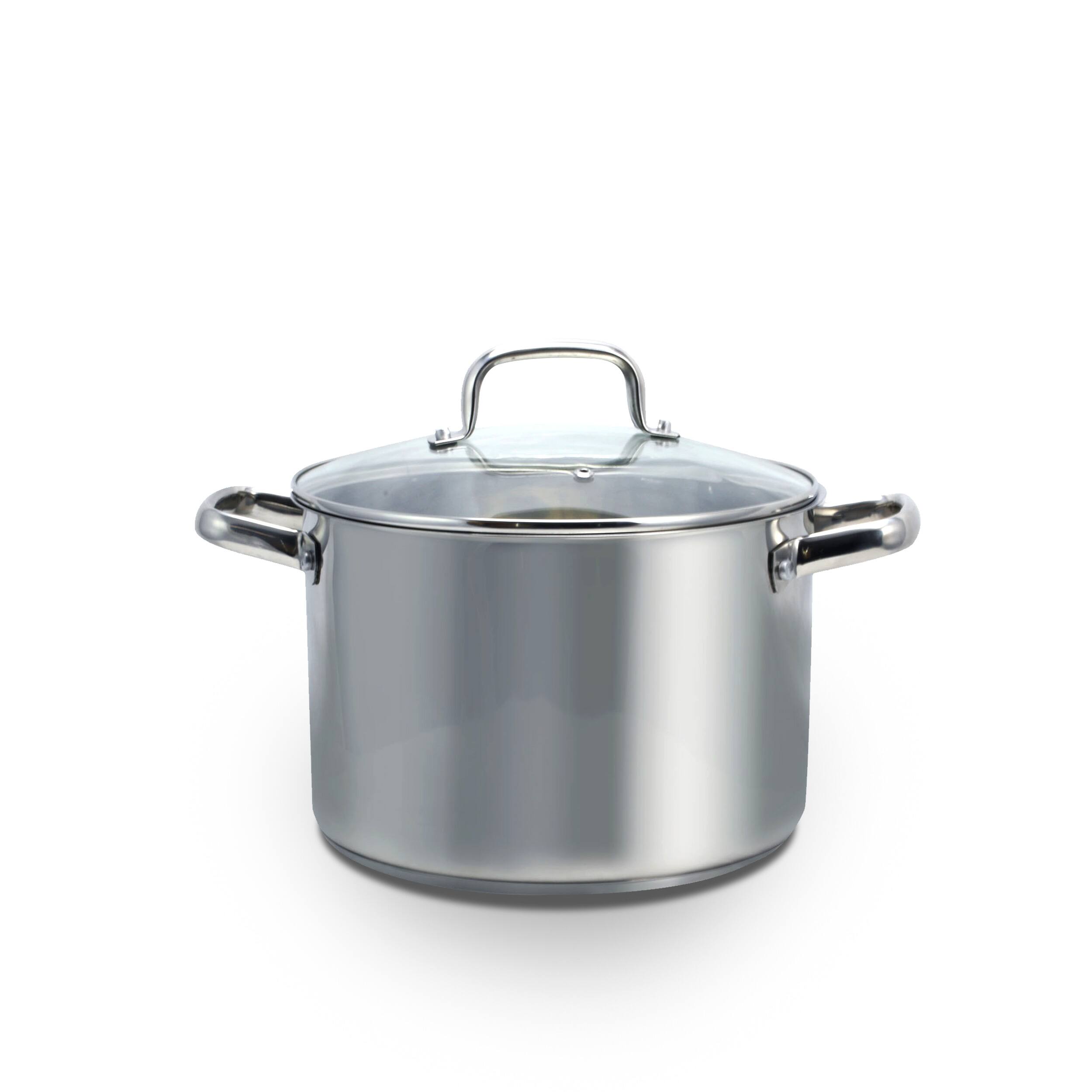 Alt View 1. Oster - Oster Adenmore 8 Quart Stainless Steel Stock Pot with Tempered Glass Lid - Silver.