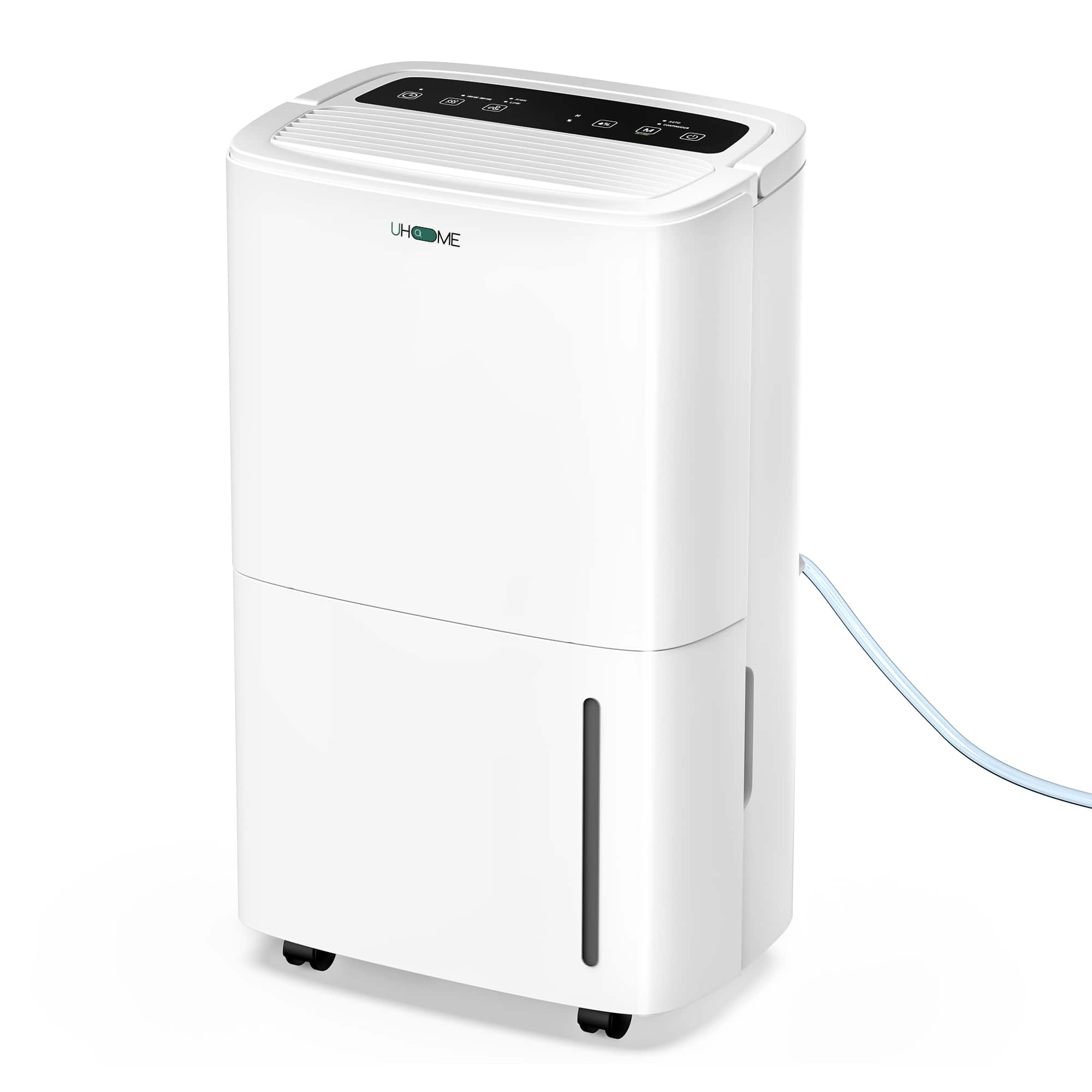 Edendirect - 120 pt. 6,000 sq.ft. Dehumidifier in. White with Large Bucket and Drain Hose for Basement, Garage, with Auto Defrost