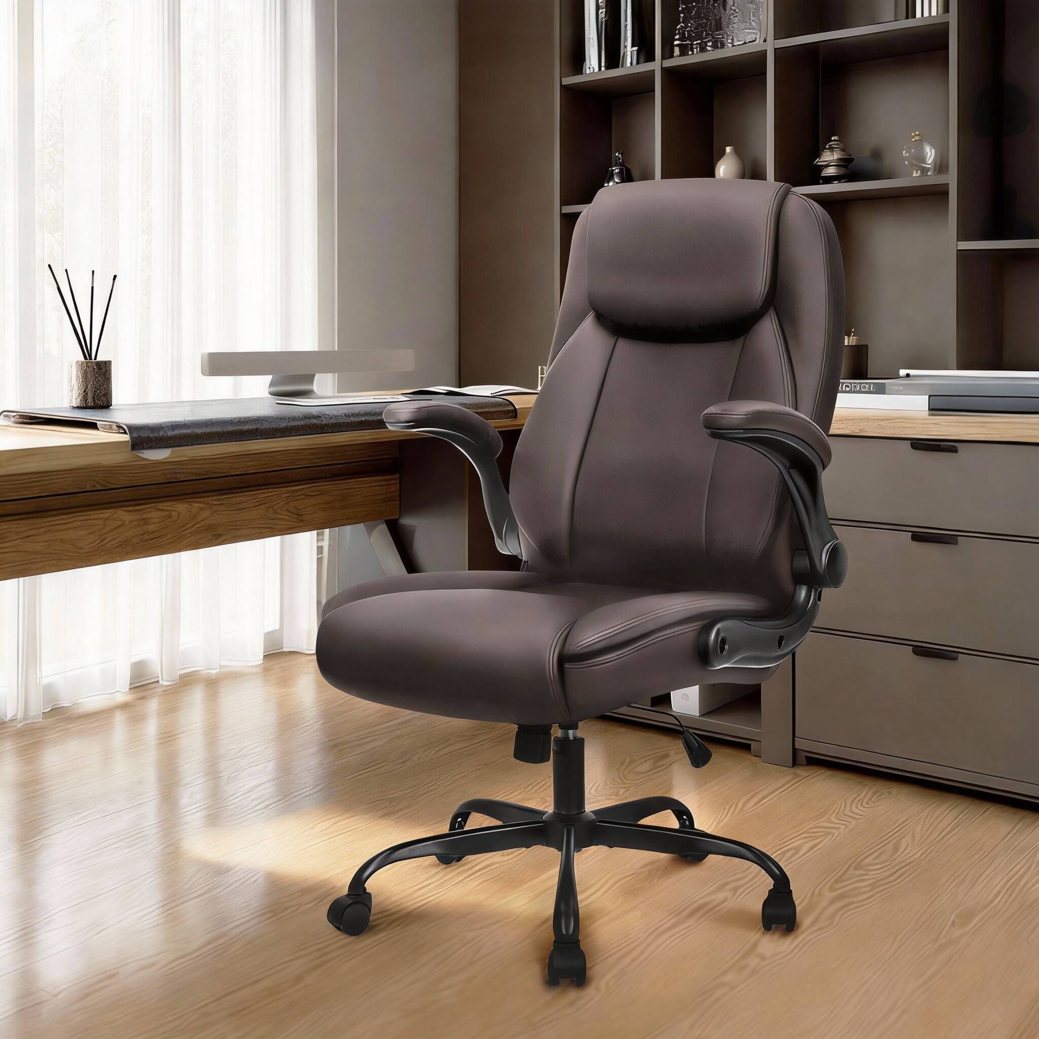 Alt View 1. Frangdom - Ergonomic High-Back Gaming Chair Flip-Up Arms Adjustable Swivel PU - White.