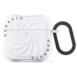Ornarto - Vortuxe for AirPods 4 Case, Sleek Vortex Design Liquid Silicone Drop Protection Phone Case - White