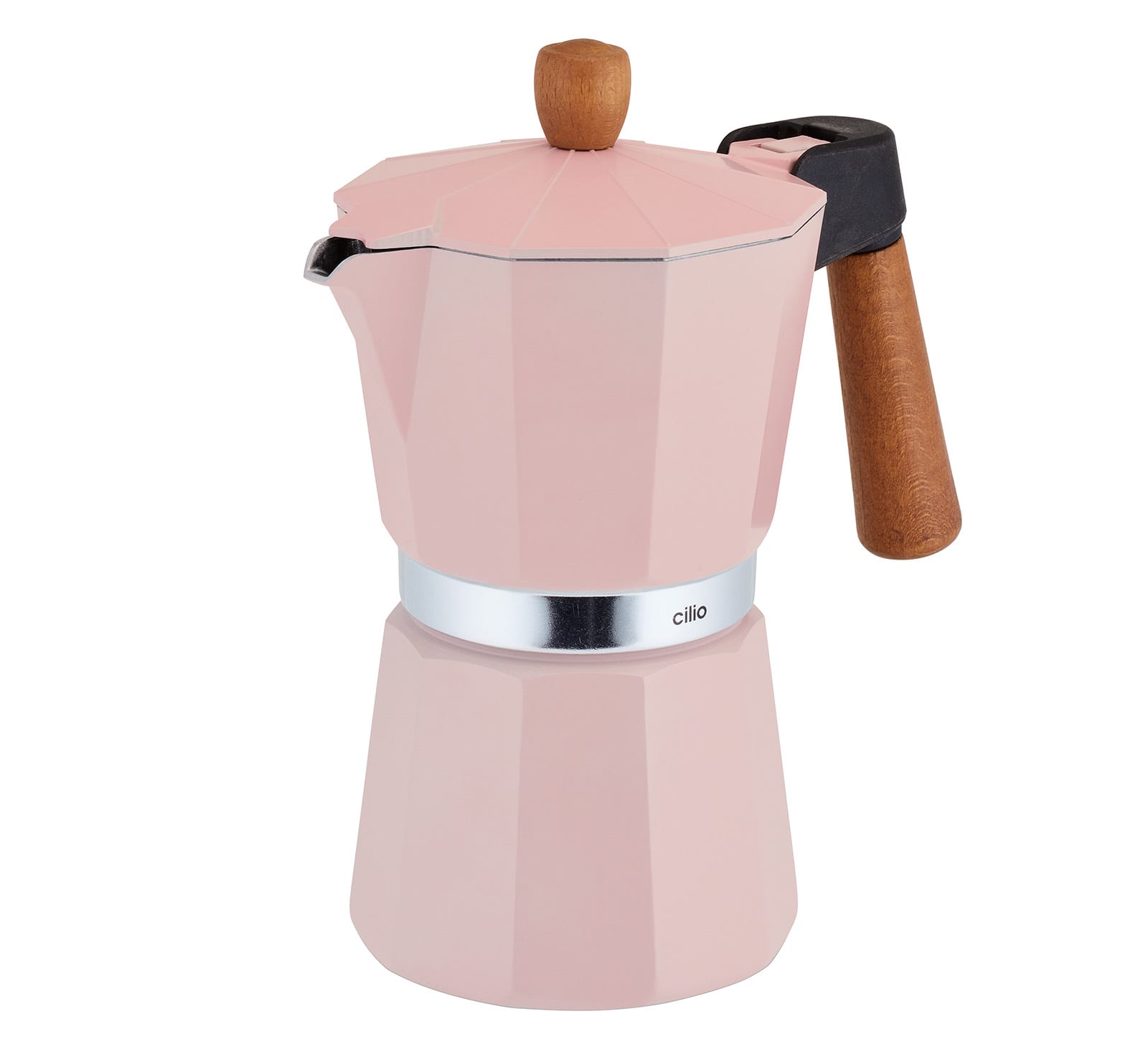 Cilio - Legno Stovetop Espresso Maker, 15-Ounce - Pink