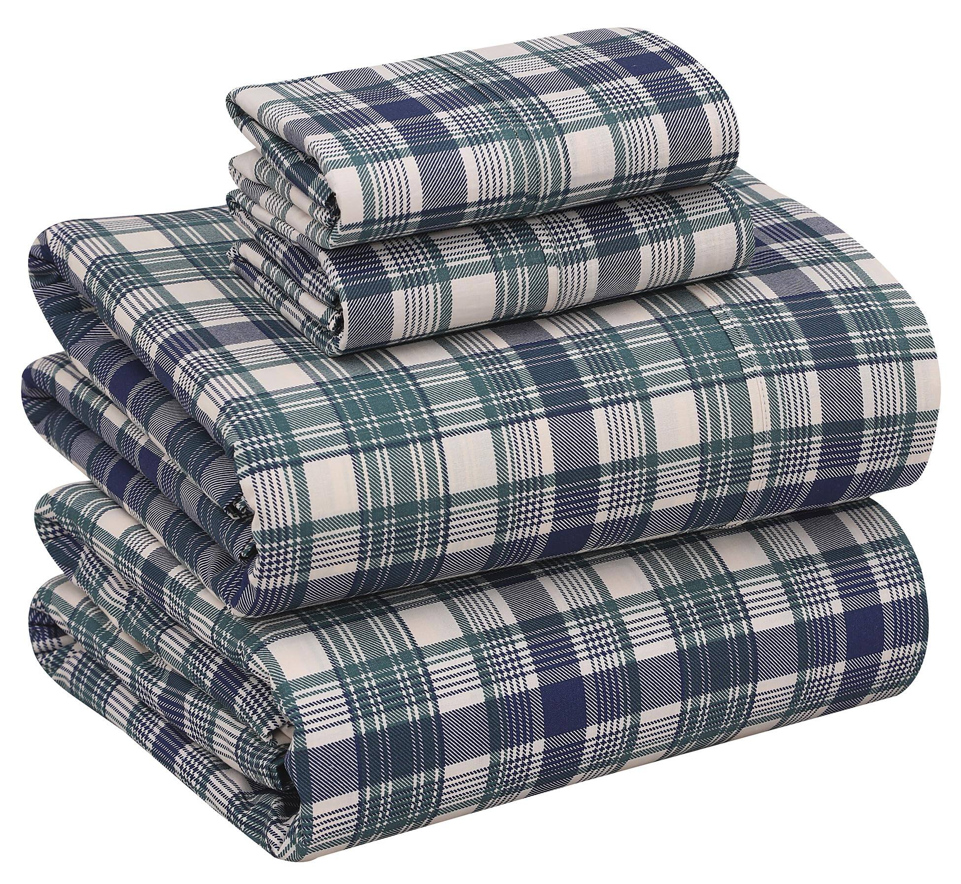 Greenish Blue Plaid California King