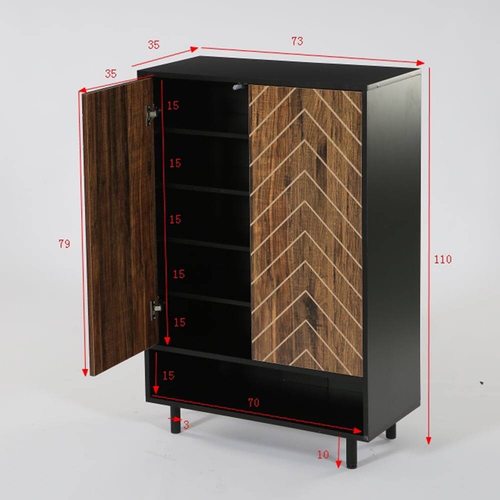 Alt View 2. Kadyn - Kadyn Free Standing Bathroom Cabinet, Entryway Storage Cabinet for Entryway Hallway Closet Bedroom - Black.