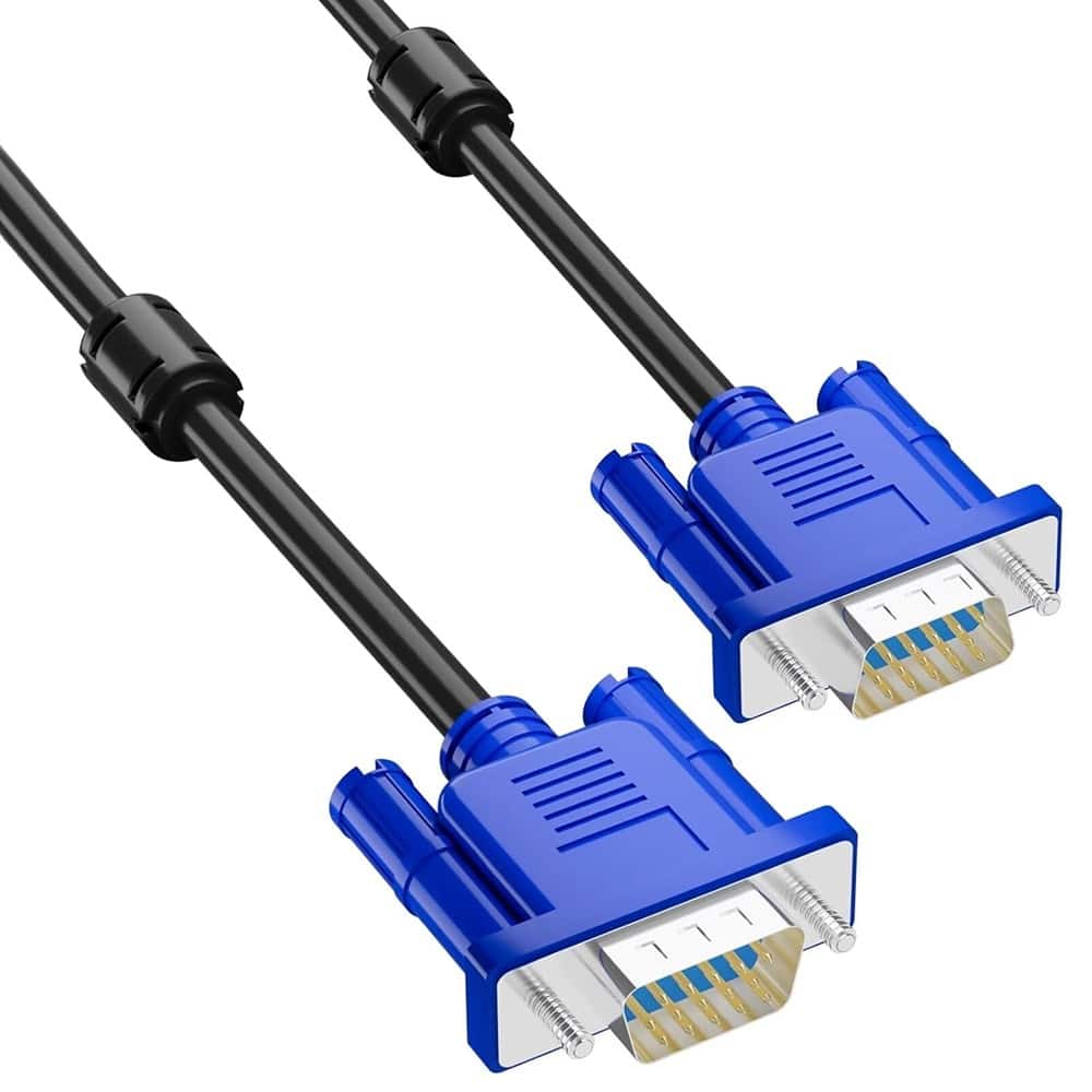 PARKER SLATER - VGA to VGA Monitor Cable – Male-to-Male Video Cord, 6 Ft Blue