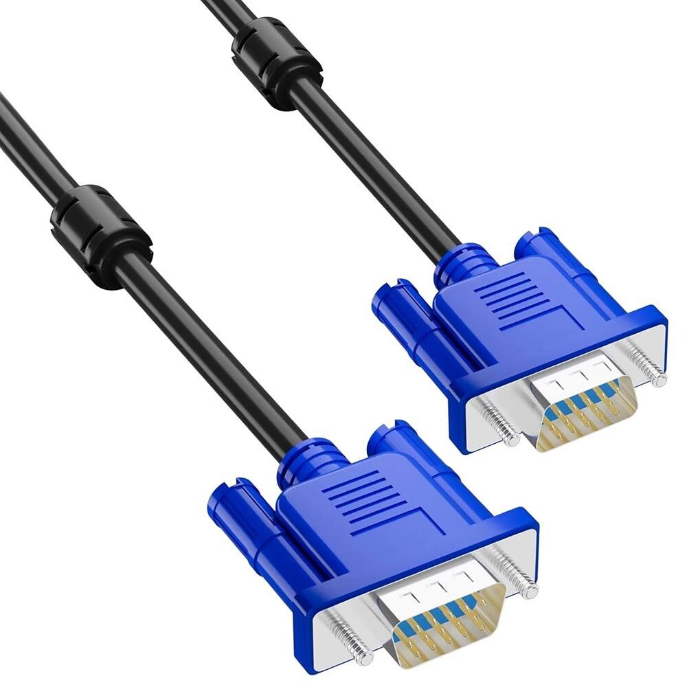 Front. PARKER SLATER - VGA to VGA Monitor Cable – Male-to-Male Video Cord, 6 Ft Blue.