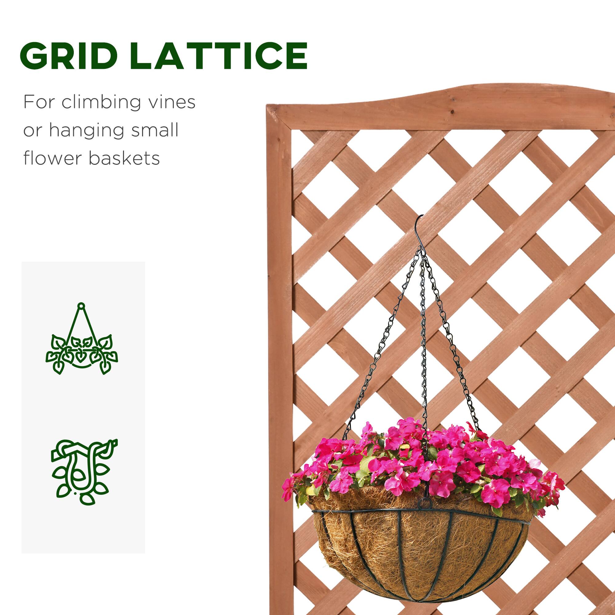 GRID LATTICE  
For climbing vines or hanging small flower baskets