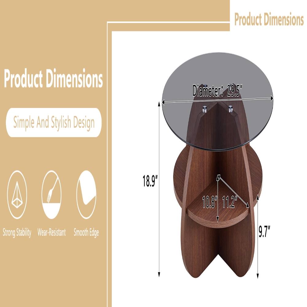 Product Dimensions

Simple And Stylish Design

Strong Stability
Wear-Resistant
Smooth Edge

Diameter: 29.5"
18.9"
10.8" 11.2"
9.7"