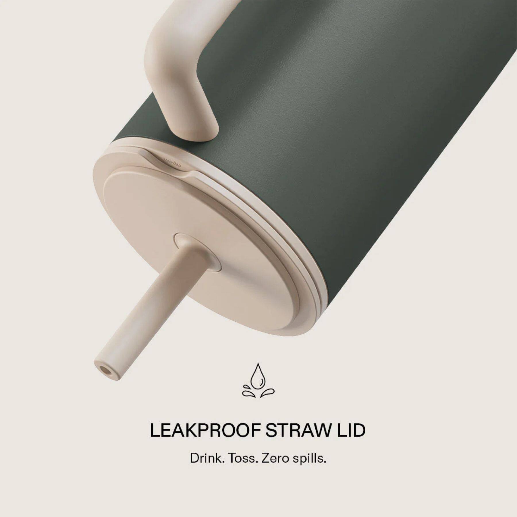 LEAKPROOF STRAW LID  
Drink. Toss. Zero spills.