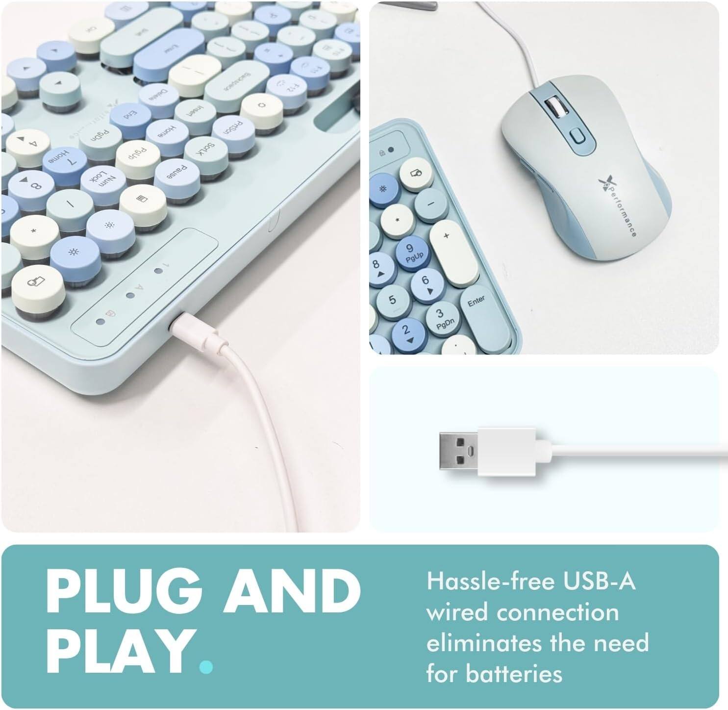 Hassle-free USB-A wired connection eliminates the need for batteries. Plug and play.