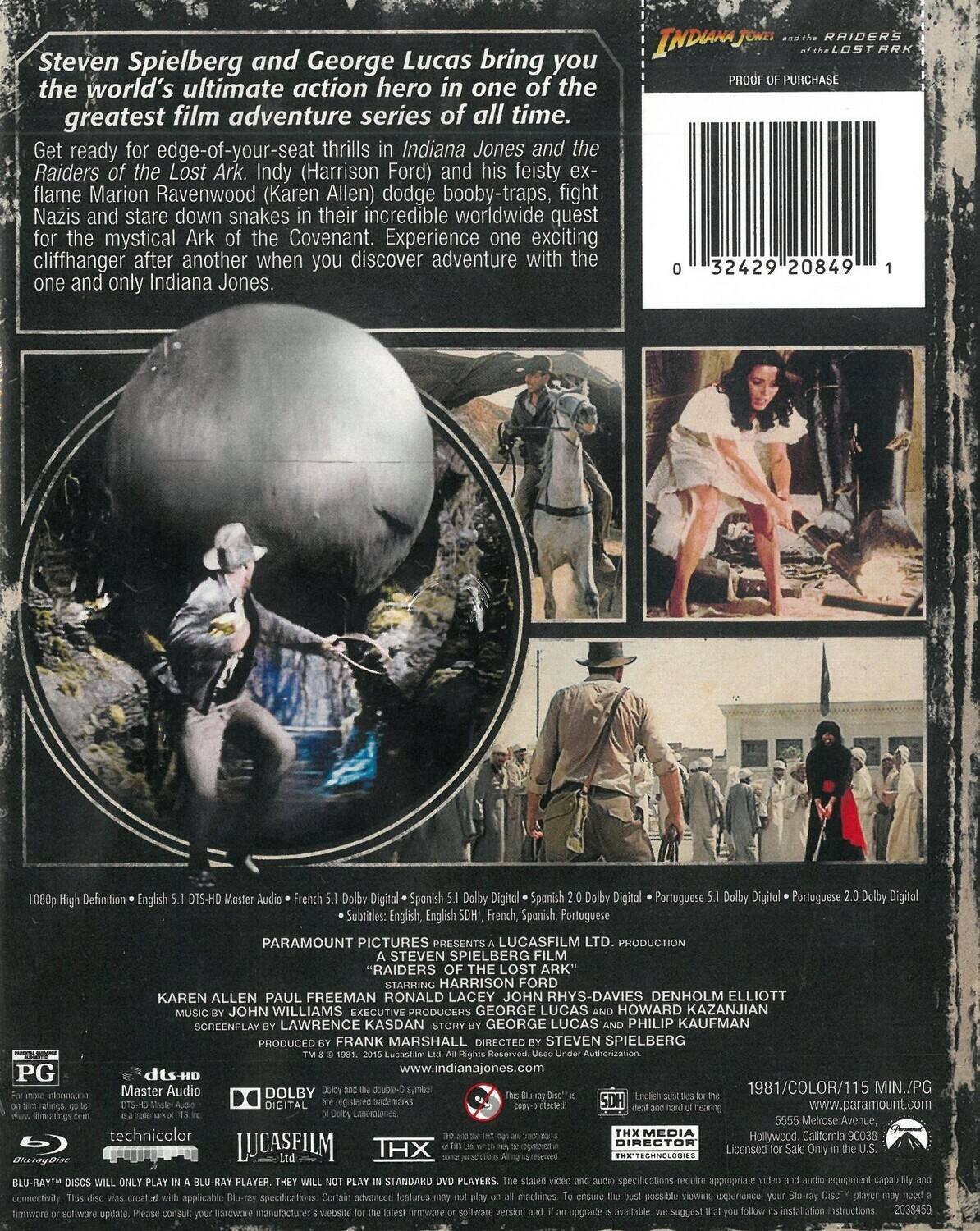 Alt View 1. Indiana Jones and the Raiders of the Lost Ark   - BLU-RAY.