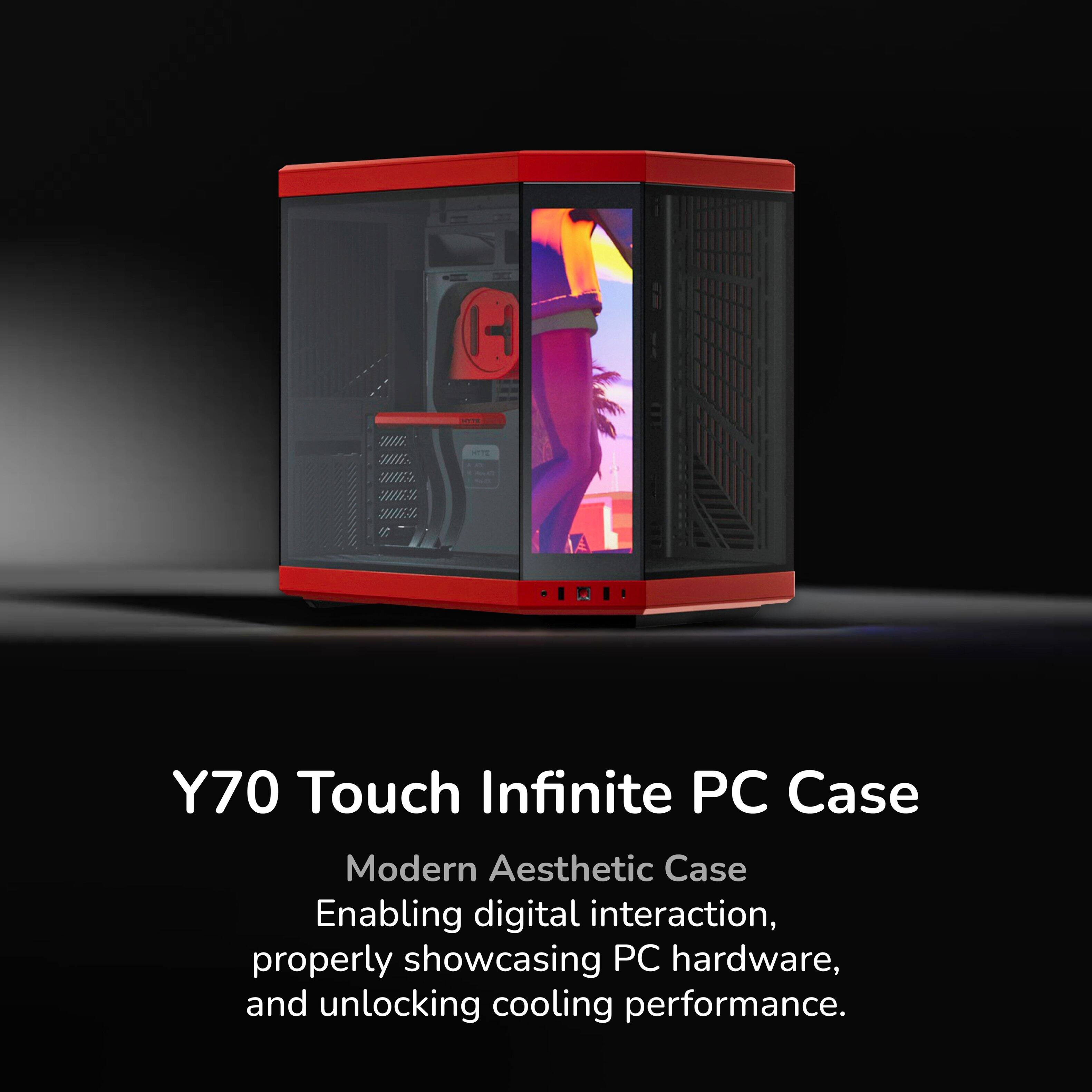 Y70 Touch Infinite PC Case

Modern Aesthetic Case

Enabling digital interaction, properly showcasing PC hardware, and unlocking cooling performance.