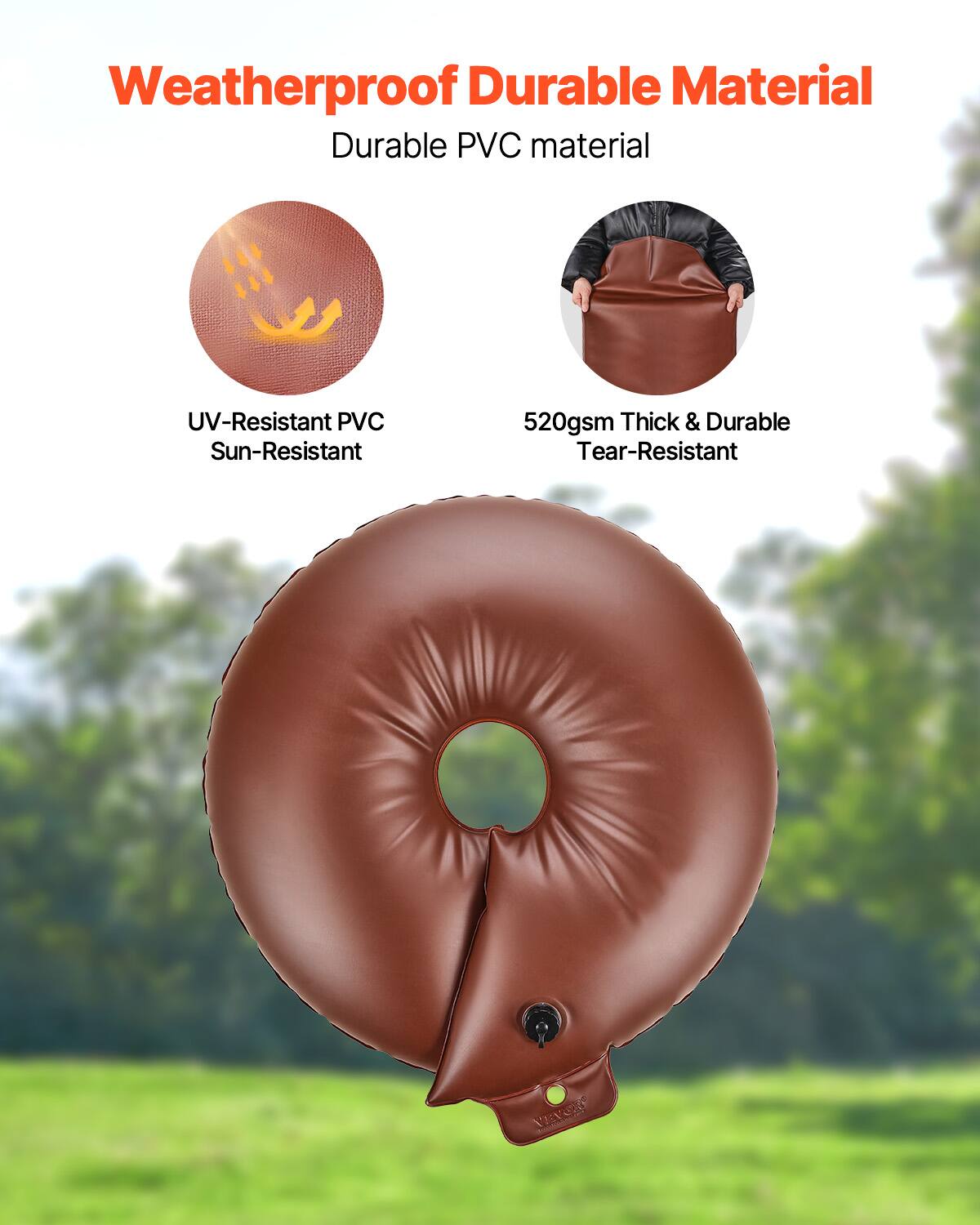 Weatherproof Durable Material

Durable PVC material

UV-Resistant PVC
Sun-Resistant

520gsm Thick & Durable
Tear-Resistant