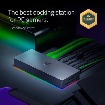 Razer Thunderbolt 5 Dock Chroma: 11 Port Docking Station 120Gbps Razer Thunderbolt 5 Dock Chroma: 11 Port Docking Station 120Gbps