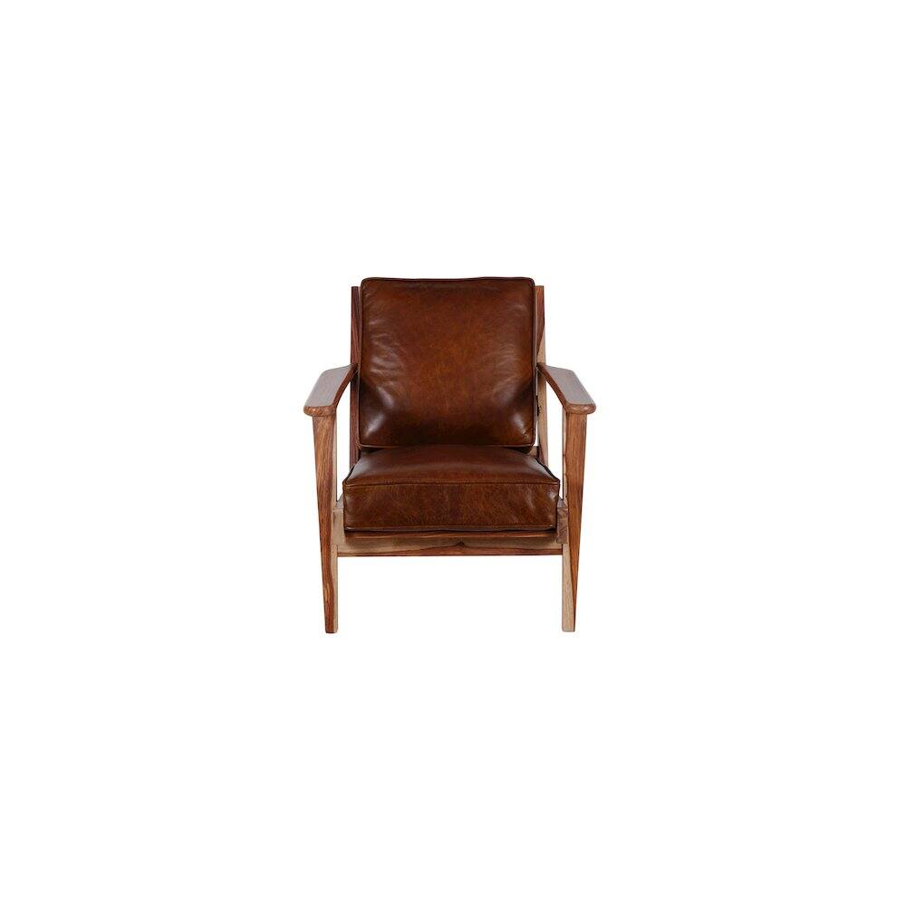 Alt View 3. Porter Designs - Corvallis Solid Sheesham Wood Accent Chair - Natural.