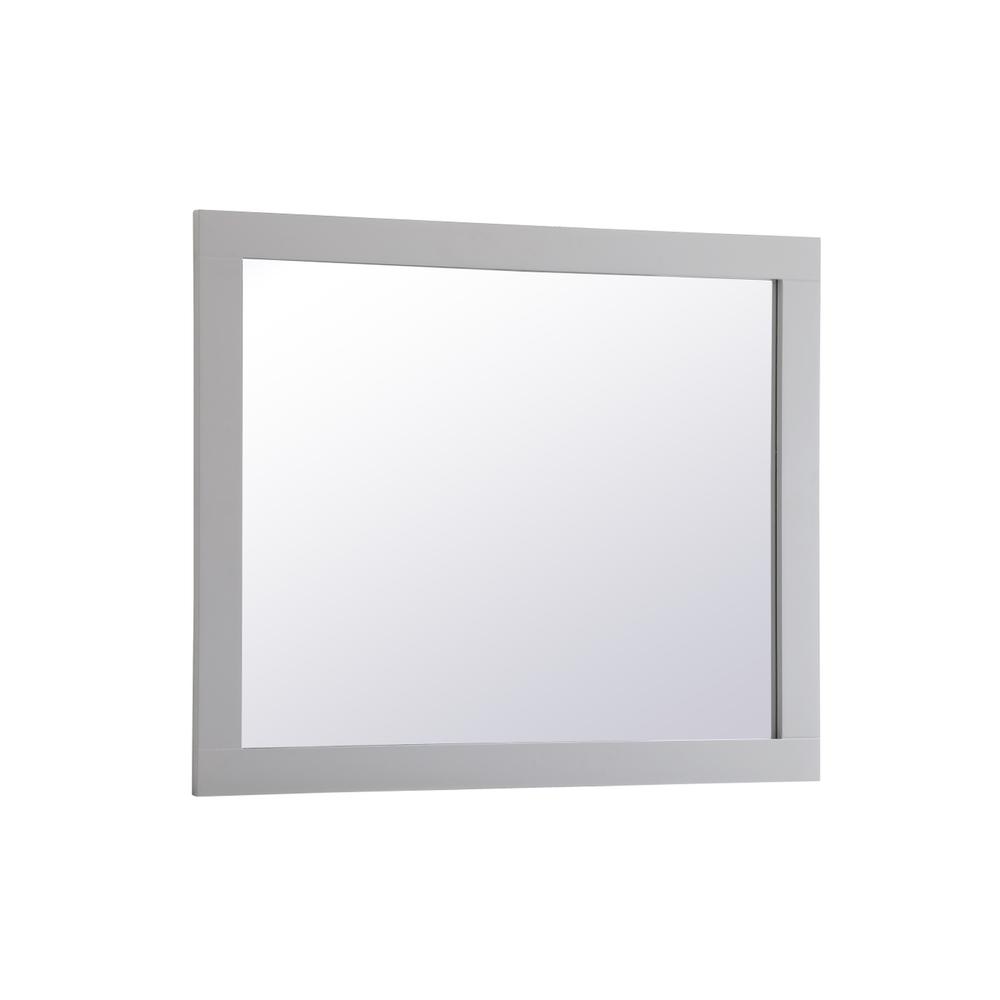 Left. Elegant Decor - Aqua rectangle vanity mirror 30 inch in Grey - Grey.