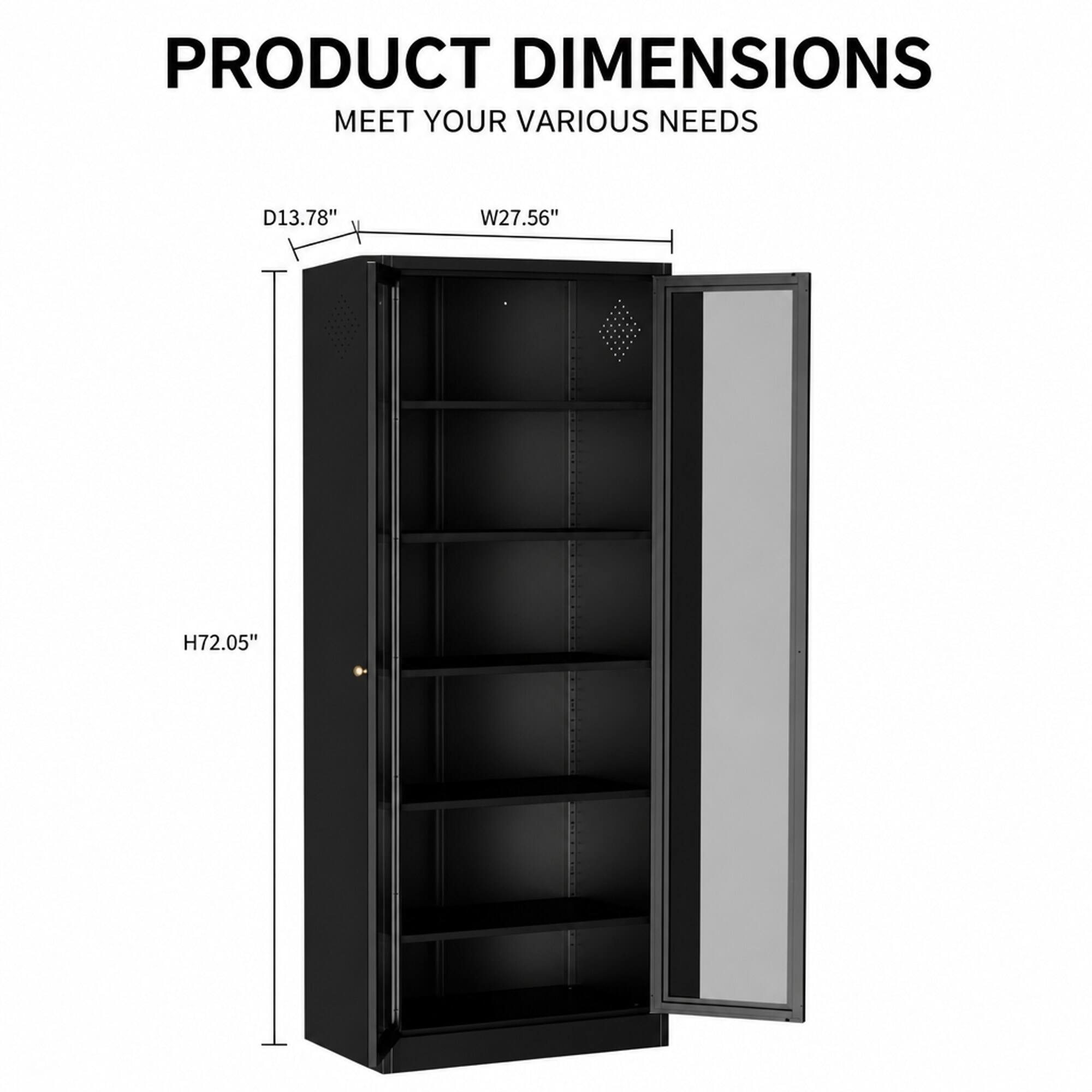 PRODUCT DIMENSIONS  
MEET YOUR VARIOUS NEEDS  

D13.78"  
W27.56"  
H72.05"