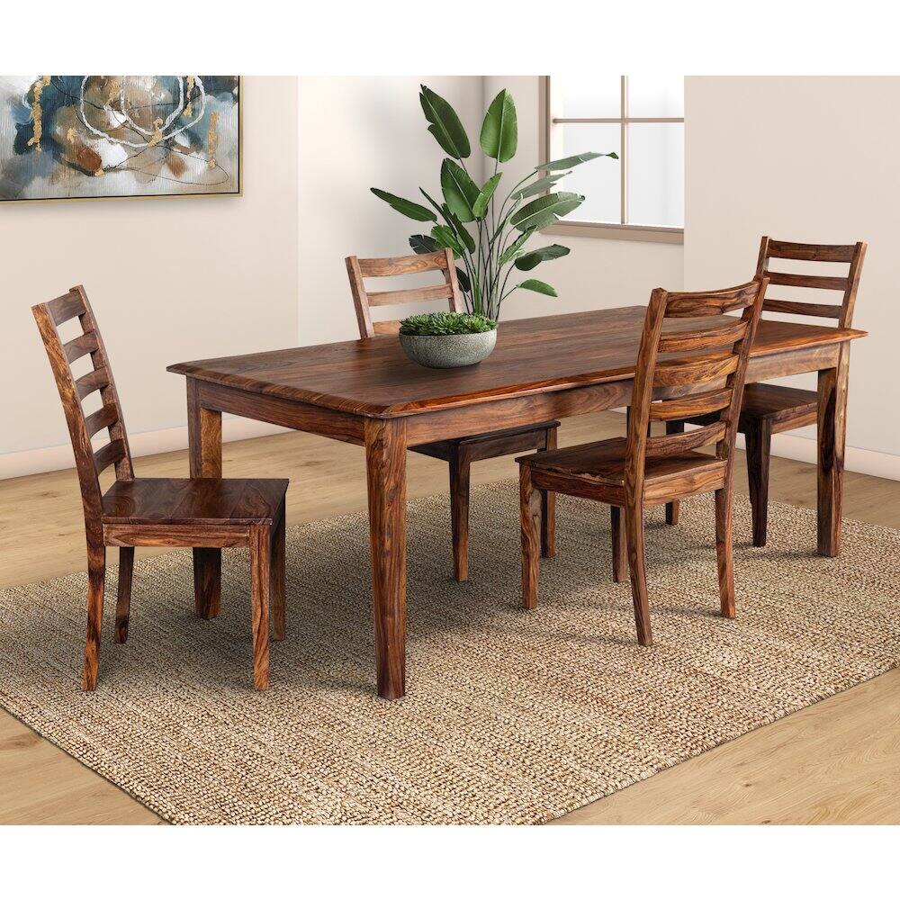 Alt View 4. Porter Designs - Sonora Solid Sheesham Wood Dining Chair - Brown.
