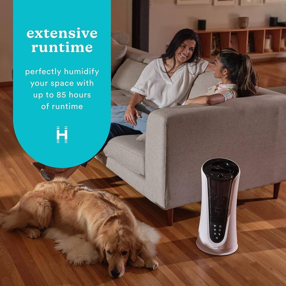 extensive runtime

perfectly humidify your space with up to 85 hours of runtime