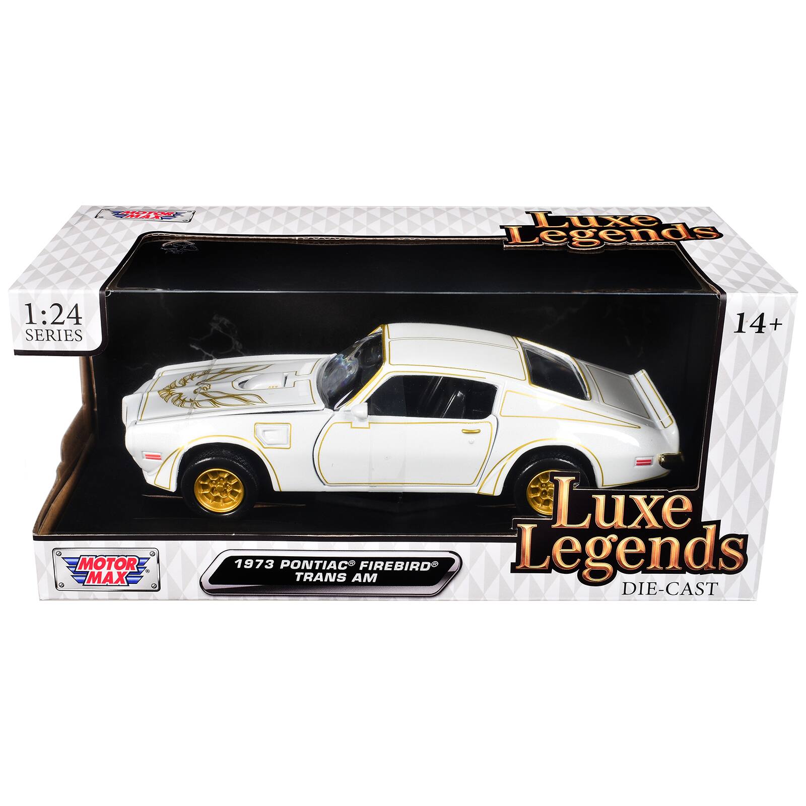 MOTOR MAX  
Luxe Legends  
1:24 SERIES  
14+  
MOTOR MAX  
Luxe 1973 PONTIAC TRANS AM FIREBIRD Legends DIE-CAST
