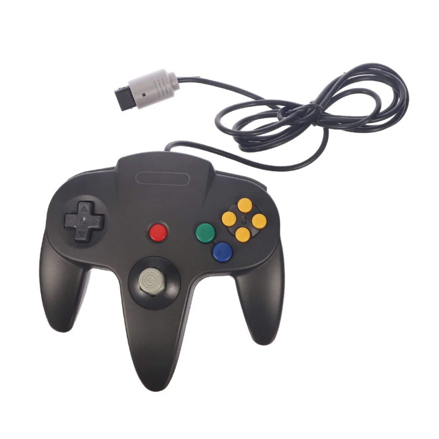 Stock Preferred - Classic Wired Controller for Nintendo 64 (N64) Retro Gamepad 6ft Cable - Black
