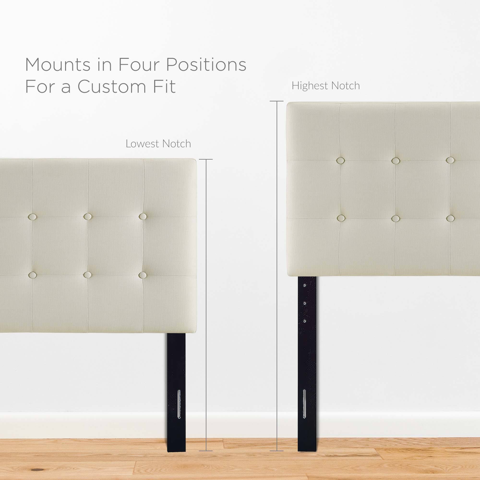 Mounts in Four Positions  
For a Custom Fit  

Lowest Notch  

Highest Notch