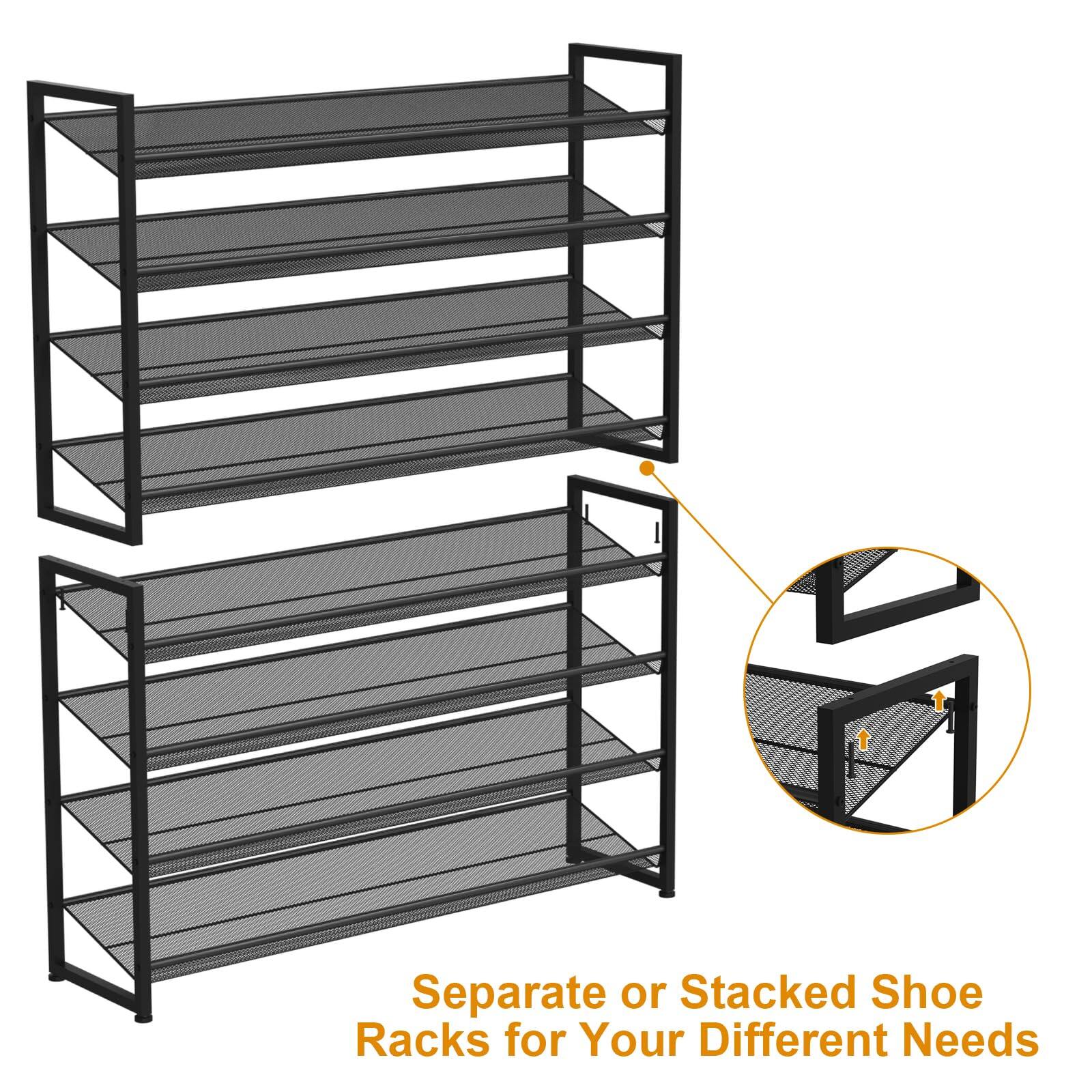 Separate or Stacked Shoe Racks for Your Different Needs