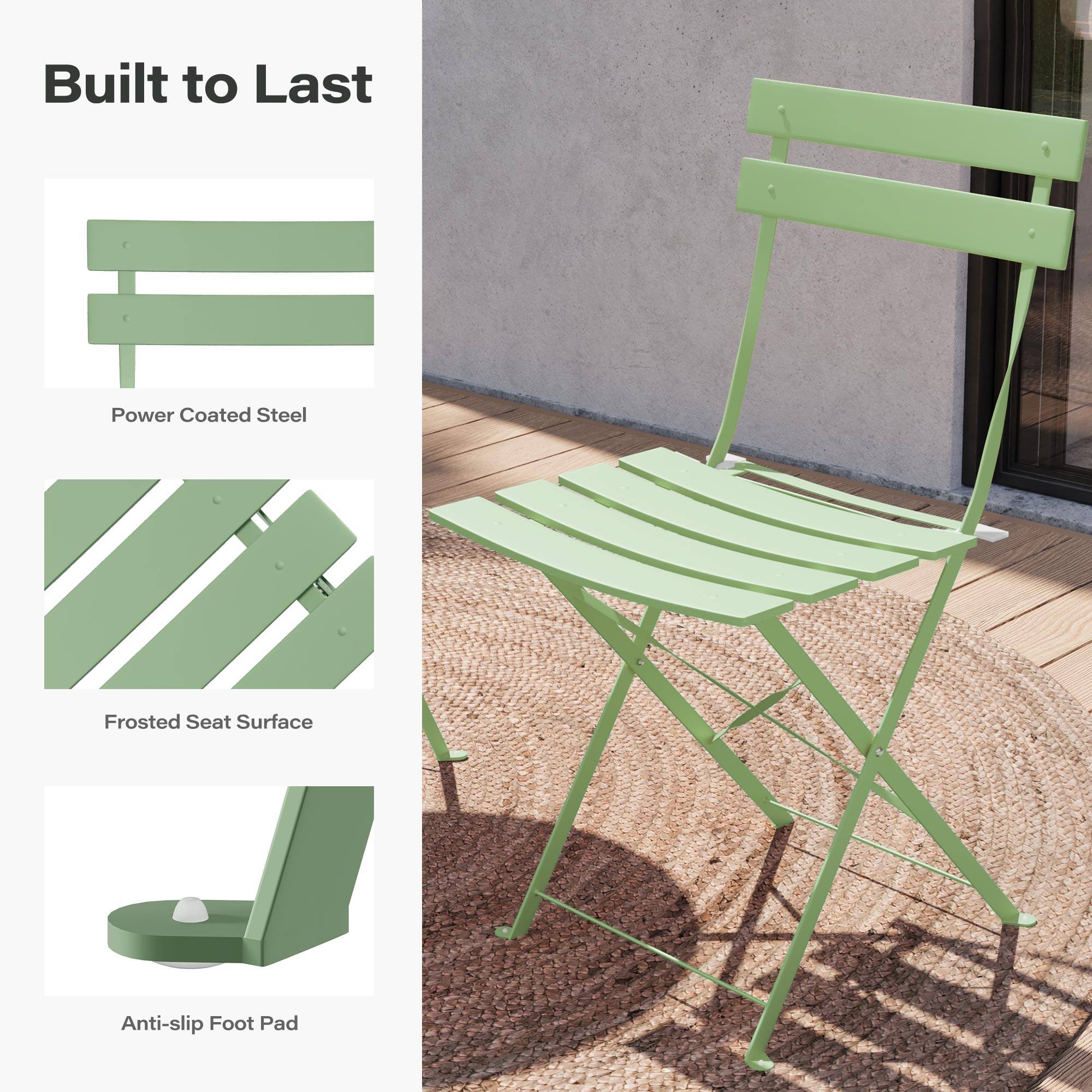 Built to Last  
Power Coated Steel  
Frosted Seat Surface  
Anti-slip Foot Pad