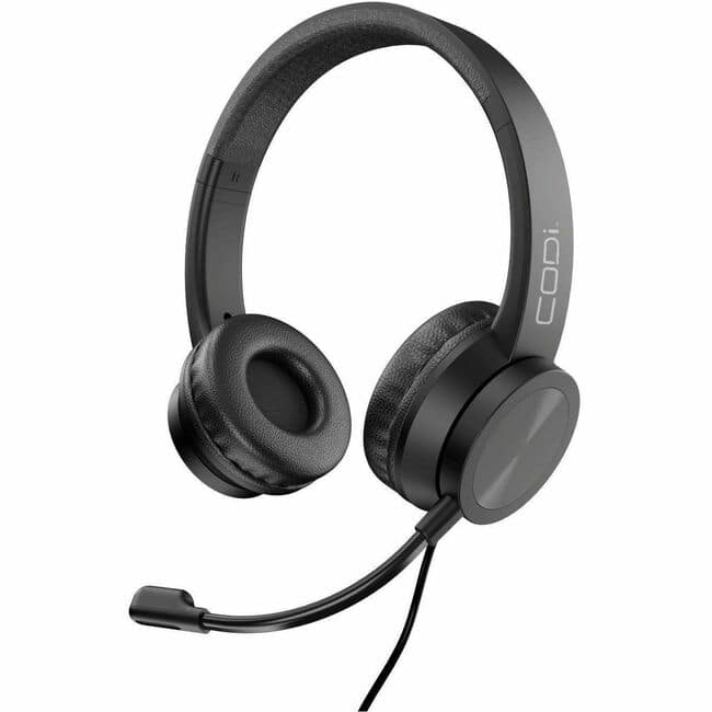 CODi - Voice-Isolating USB-A Headset with Boom Microphone - Stereo - USB Type A - Wired - Over-the-head, On-ear - Binaural - Unknown