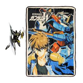 Just Funky - Gundam Wing 45 x 60 Inch Fleece Throw Blanket & Sticker - Multi-Color
