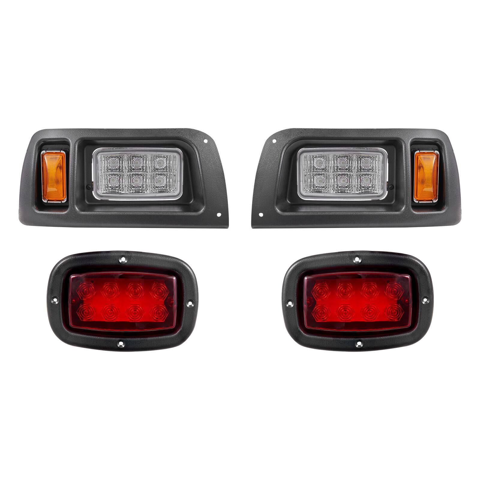 Alt View 5. VEVOR - Golf Cart Light Kit, 12 Volt,Street Legal LED Headlight and Taillight Kit with Wiring Harness, Turn Signals,Hazard Light - Black.