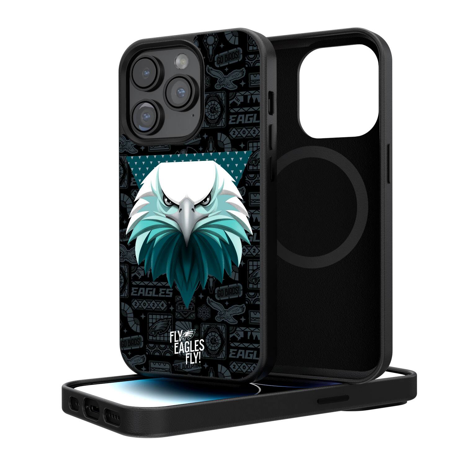 Keyscaper - NFL - Philadelphia Eagles iPhone Magnetic Bump Case - 15 Pro - Black price history on PriceWatchPro