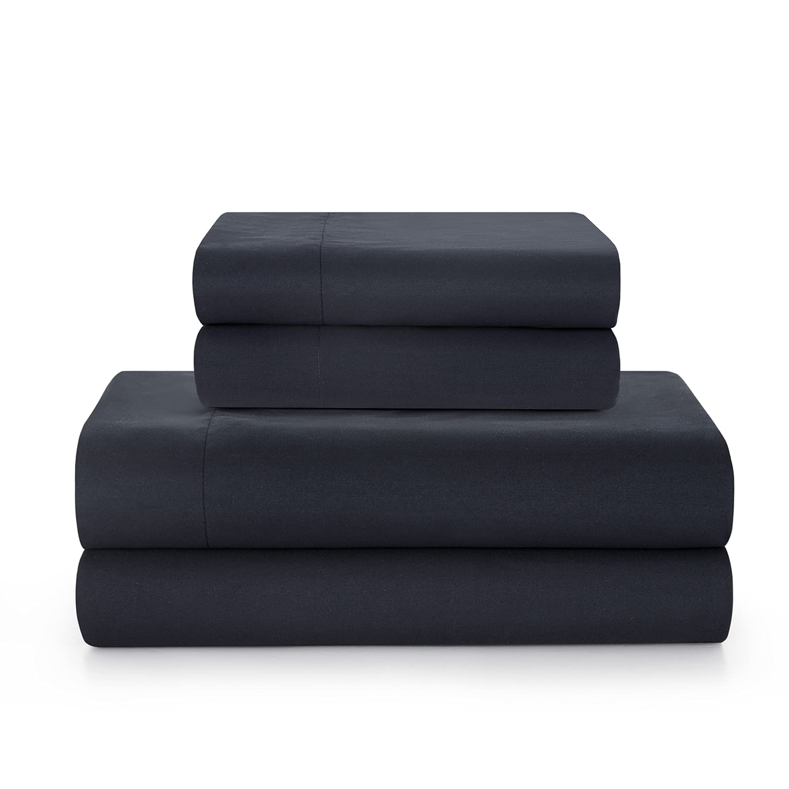 Alt View 5. Paradigms Interiors - Gray Plaid Pattern Bed In A Bag 8 Piece Bedding Comforter Sets 1 2 Pillow Shams Flat Sheet Fitted Skirt Pil... - Black-Full/Queen.