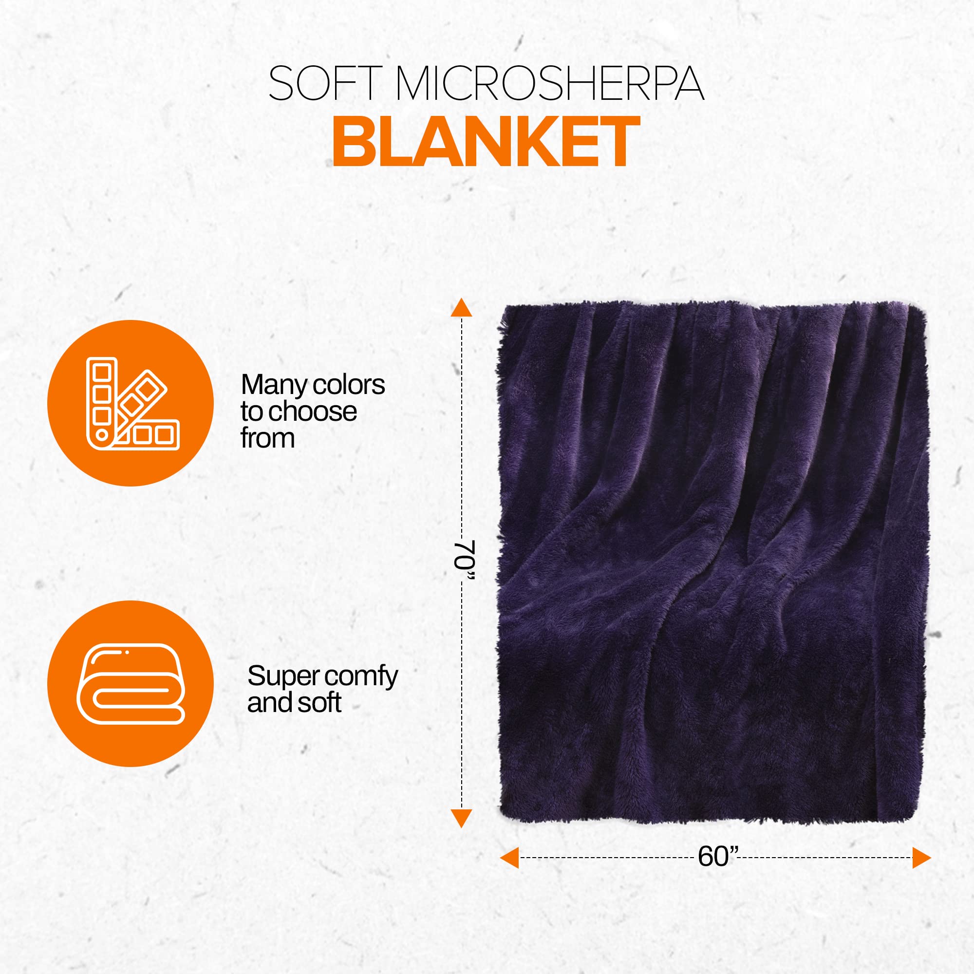 SOFT MICROSHERPA BLANKET

Many colors to choose from

Super comfy and soft

70" x 60"
