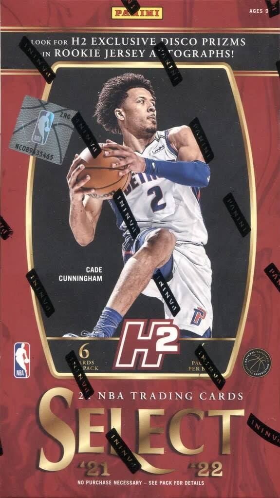 PANINI

AGES 9

LOOK FOR H2 EXCLUSIVE DISCO PRIZMS IN ROOKIE JERSEY AUTOGRAPHS!

CADE CUNNINGHAM

H2

6 CARDS PER PACK

2021-22 NBA TRADING CARDS SELECT

NC089835465

NO PURCHASE NECESSARY - SEE PACK FOR DETAILS